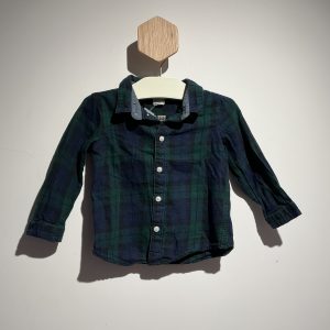 Chemise à carreaux verts et bleus H&M 18 mois