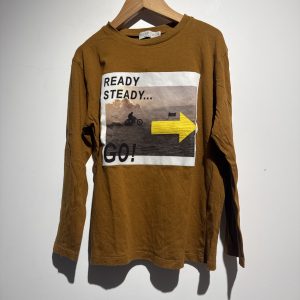 Tshirt manches longues "Ready Steady" Zara 8 ans