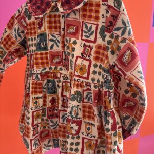 Robe manches longues et col claudine vintage Sturdy 2 ans