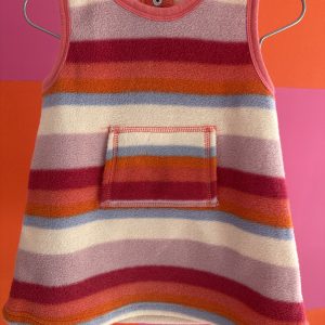 Robe rayée polaire vintage H&M baby 9 mois