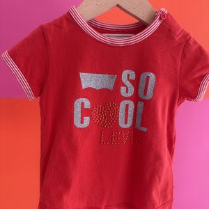 Tshirt rouge "So cool" Levi's 6 mois