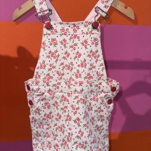 Salopette jupe rose et motifs fleuris Du Pareil au Même 2 ans