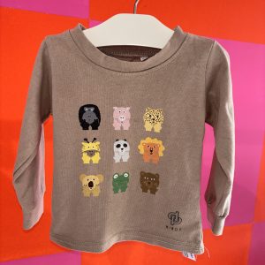 Tshirt manches longues motif animalier signe Jul D'or et de Platine Minot 6 mois