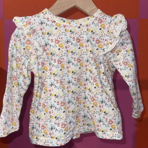 Tshirt manches longues fleuri Mots d'enfants 9 mois