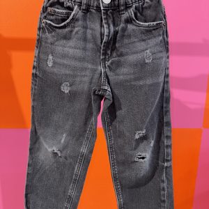 Jean denim standards noir avec trous Zara 5 ans