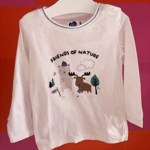 Tshirt manches longues "Friends of nature" Mots d'enfants 18 mois