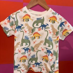 Tshirt motifs dinosaures Tissaia 4 ans