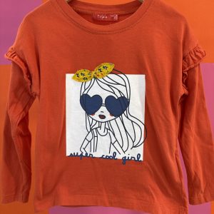 Tshirt manches longues "super cool girl" Tissaia 5 ans