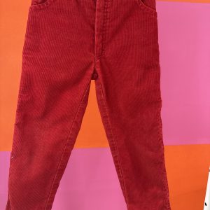 Pantalon velours cotelé rouge marque inconnue 4 ans
