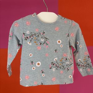 Tshirt manches longues fleuri Héma 3 mois