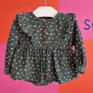 Blouse verte motif fleurs Gémo 6 mois