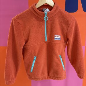 Pull polaire orange 64 8 ans