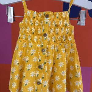 Robe fleurie jaune Obaibi 3 mois
