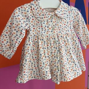 Robe épaisse fleurie col claudine Sweet Monkey 12 mois