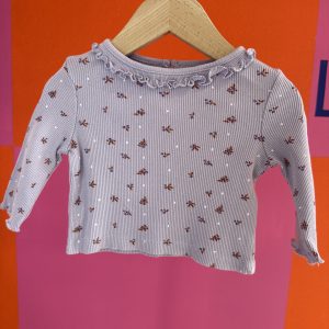 Tshirt manches longues violet Kiabi 1 mois