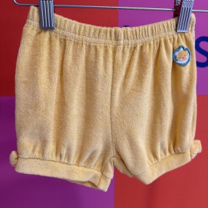 Short éponge jaune Mots d'enfants 18 mois