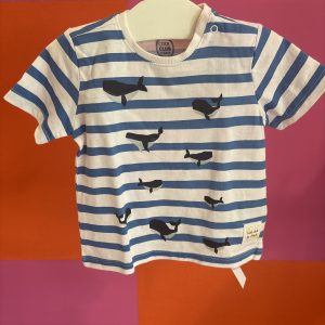 Tshirt marinière motif baleine Cool Club 9 mois