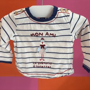 Tshirt manches longues "Mon ami le goéland à lunettes" Mots d'enfant 12 mois