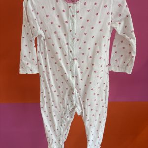 Pyjama blanc motif fraise Prénatal 9 mois