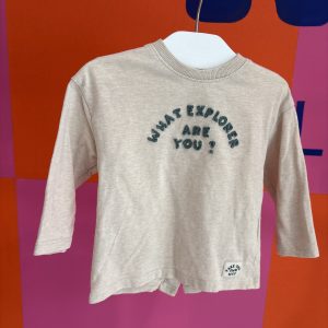 Tshirt manches longues "what explorer are you ?" Kiabi 9 mois