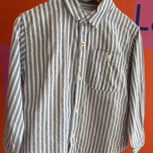 Chemise rayée blanc et bleu Zara 5 ans