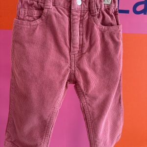Pantalon velours cotelé rose Petit bateau 12 mois