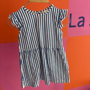Robe rayée blanc et bleu H&M 3 mois
