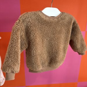 Sweat moumoute marron Rylee + Cru 12-18 mois