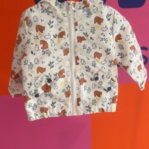 Imperméable motif ours et lapin Mots d'enfants 6 mois