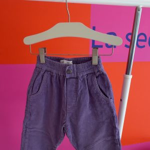 Pantalon velours cotelé violet Zara 18-24 mois