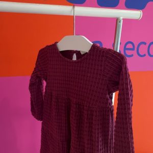 Robe manches longues Bordeaux H&M 12-18 mois
